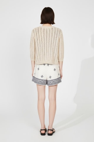 Cardigan in cotone bio - Beige