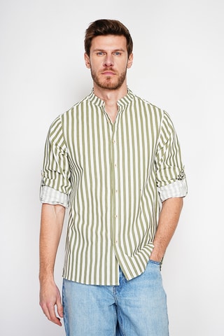 Camicia in lino - Kaki