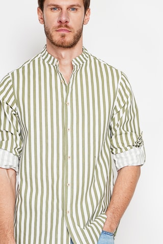 Camicia in lino - Kaki
