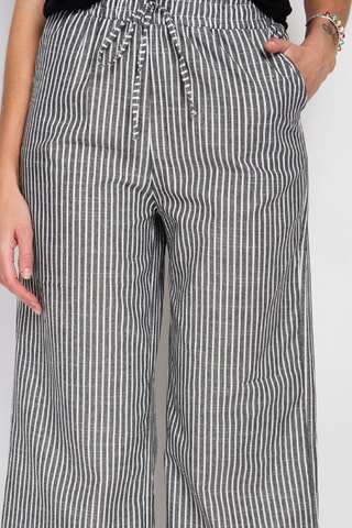 Pantaloni in lino - Nero e bianco