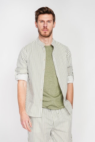 Camicia in lino - Kaki