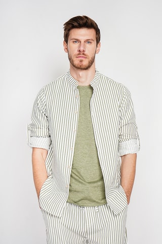Camicia in lino - Kaki