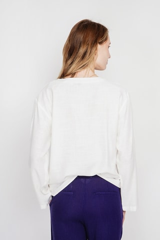 Blusa in lino - Bianco