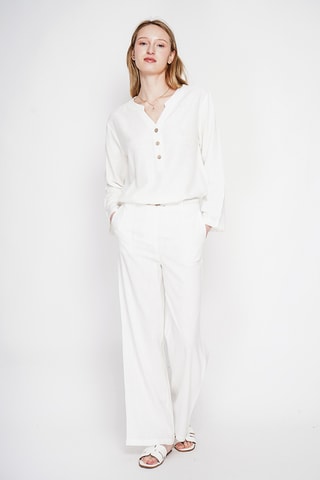 Blusa in lino - Bianco