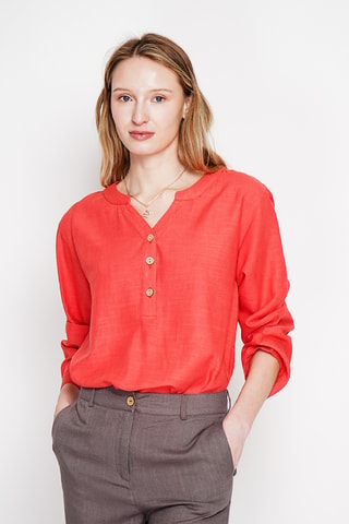 Blouse en lin - Rouge