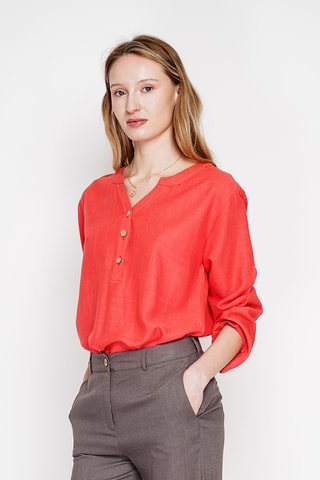 Blouse en lin - Rouge