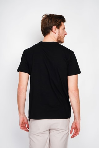 T-shirt in lino - Nero