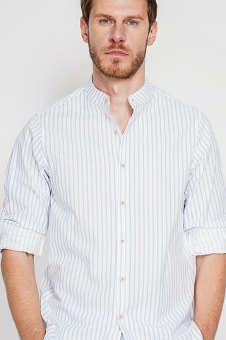 Camicia in lino - Blu