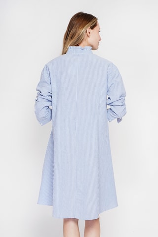 Abito trapezio in lino - Navy