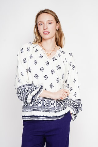 Blusa in lino - Bianco