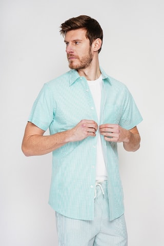 Camicia in lino - Verde