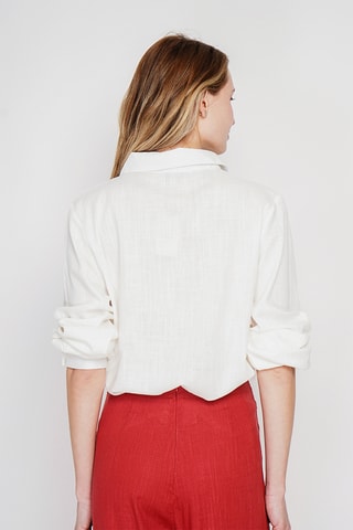 Blusa in lino - Bianco