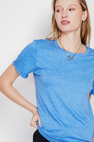t-shirt en lin - Bleu