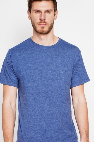 T-shirt in lino - Navy
