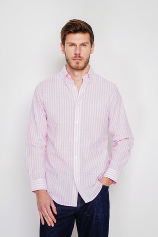 Camicia in lino - Rosa