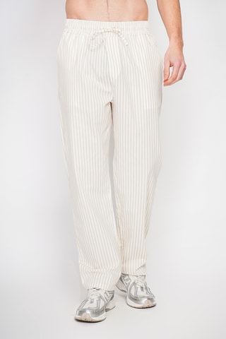 Pantaloni straight in lino - Beige