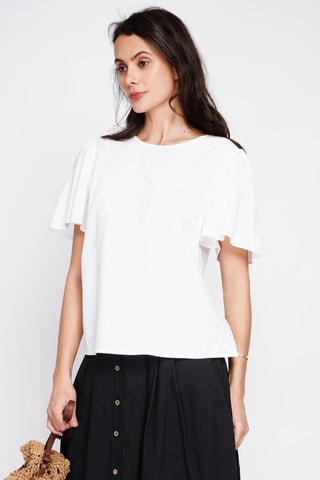 Top in lino - Bianco