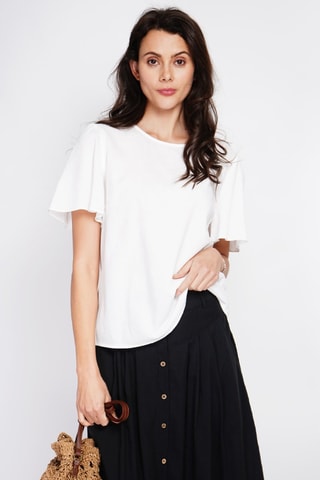 Top in lino - Bianco