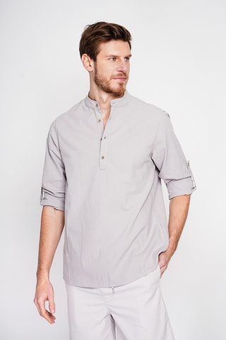 Camicia in lino - Grigio