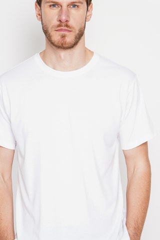 T-shirt in lino - Bianco