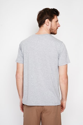 T-shirt in lino - Grigio
