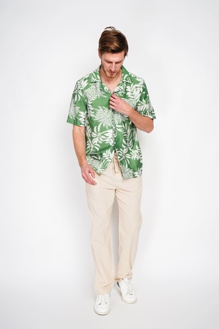 Pantaloni straight in lino - Beige