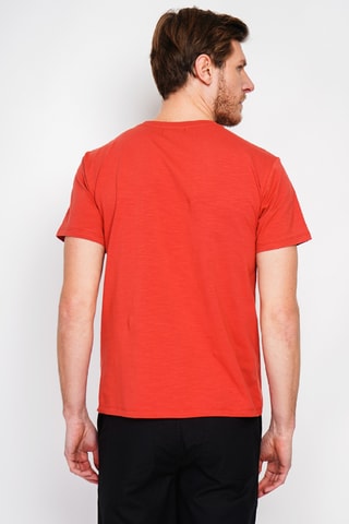 T-shirt in lino - Rosso