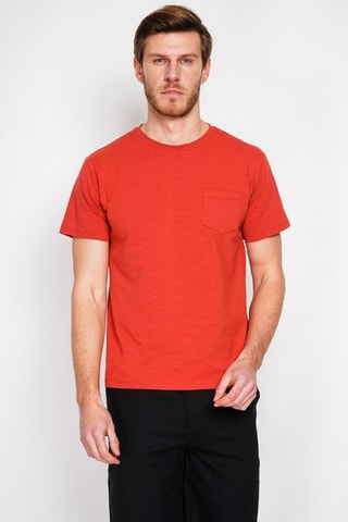 T-shirt in lino - Rosso