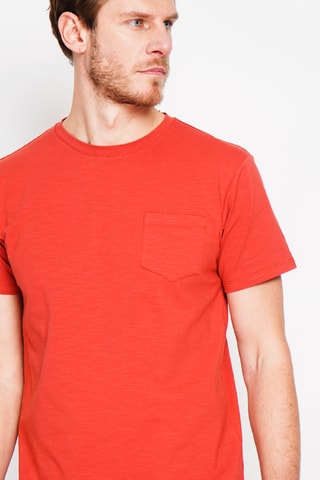 T-shirt in lino - Rosso