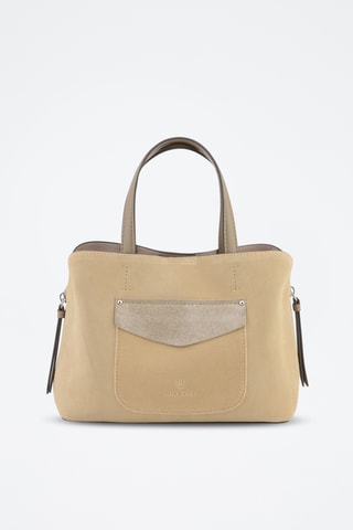 Sac à main en croûte de cuir Sabine - Gris