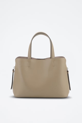 Sac à main en croûte de cuir Sabine - Gris