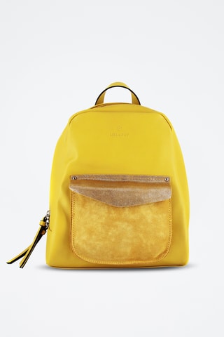 Sac à dos en croûte de cuir Sabine - Jaune