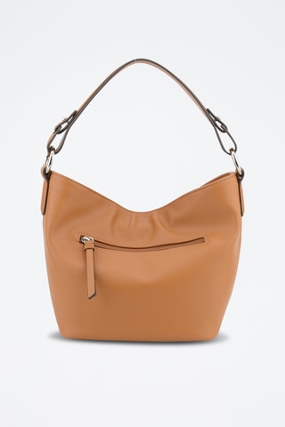 Sac porté épaule en croûte de cuir Sabine - Marron