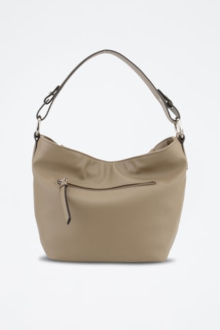 Sac porté épaule en croûte de cuir Sabine - Gris