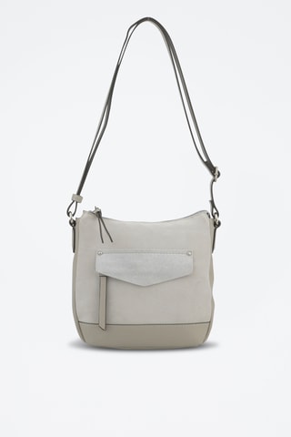 Sac bandoulière en croûte de cuir Sabine - Gris