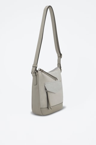 Sac bandoulière en croûte de cuir Sabine - Gris