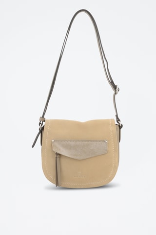 Sac bandoulière en croûte de cuir Sabine - Gris