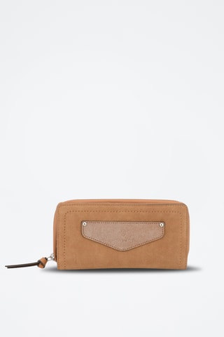 Compagnon en croûte de cuir Sabine - Marron