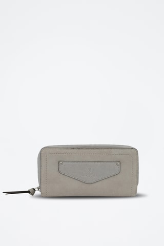 Compagnon en croûte de cuir Sabine - Gris