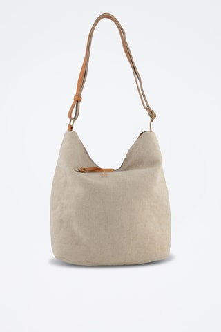Sac porté épaule - Beige et marron