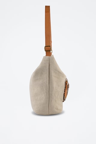 Sac porté épaule - Beige et marron