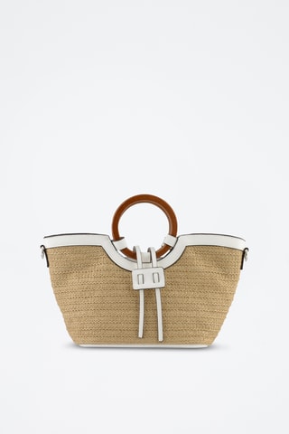 Sac à main - Beige et blanc