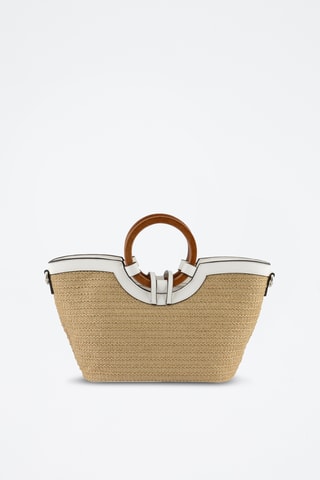 Sac à main - Beige et blanc