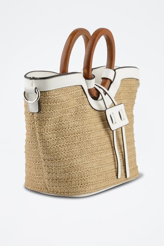 Sac à main - Beige et blanc