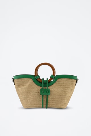 Sac à main - Beige et vert
