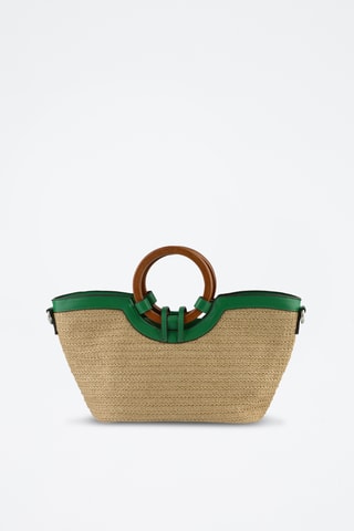 Sac à main - Beige et vert