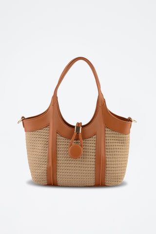 Sac porté épaule - Beige et camel