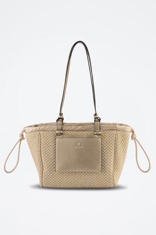 Sac porté épaule - Beige et doré