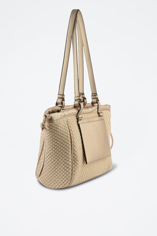 Sac porté épaule - Beige et doré