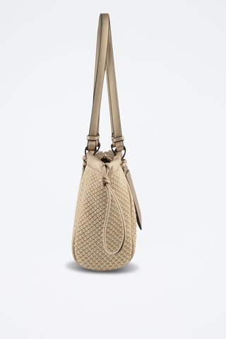 Sac porté épaule - Beige et doré